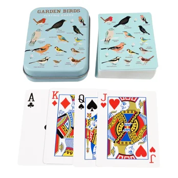 playing cards in a tin - garden birds playing cards in a tin - garden birds