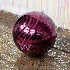 hanging disco ball (20cm) - plum