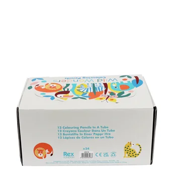 tube of colouring pencils - wild wonders tube of colouring pencils - wild wonders