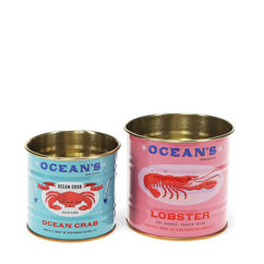 mini ocean's brand storage tins (set of 2)