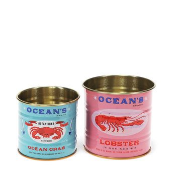 mini ocean's brand storage tins (set of 2)