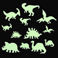 glow in the dark stick-on shapes (box of 24) - dinosaurs