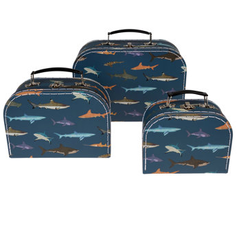 storage cases (set of 3) - sharks