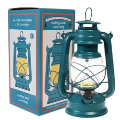 blue led hurricane lantern - spirit of adventure