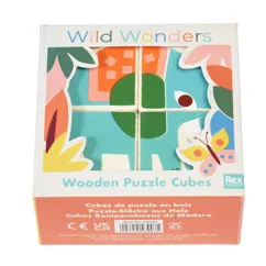 wooden puzzle cubes - wild wonders
