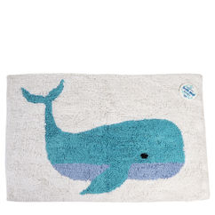 tufted cotton bath mat - whale