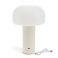 tischlampe in pilzform mit usb-ladefunktion - grau
