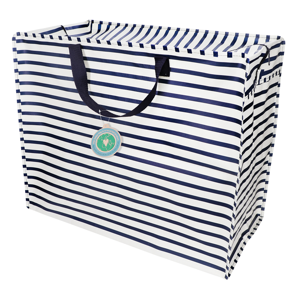 jumbo storage bag - nautical stripes