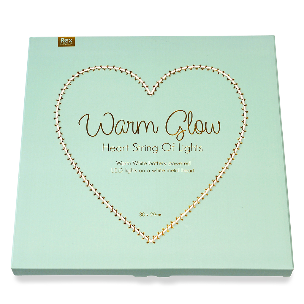 metallherz mit led lichtern - 30cm