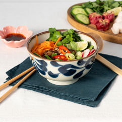 japanische porzellanschale 16cm - blume