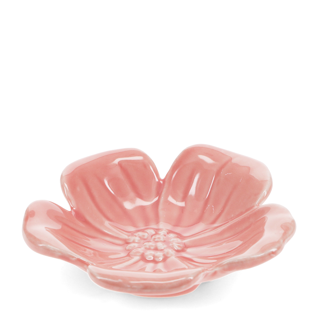 ceramic flower dish 11cm - pink