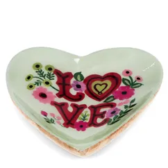 wooden heart-shaped trinket dish - love wooden heart-shaped trinket dish - love