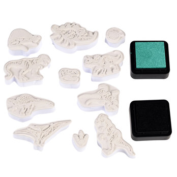 série de mini timbres prehistoric land