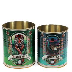 boîtes de rangement moyennes (lot de 2) – coconut milk