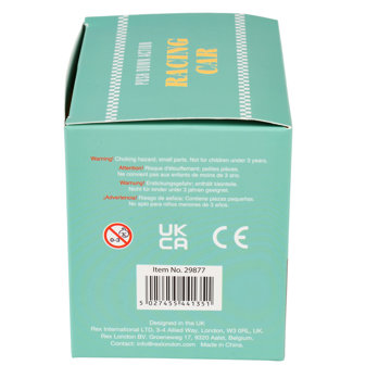 poussez vers le bas voiture de course rouge