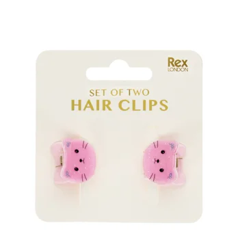 mini pinces à cheveux (lot de 2) - chats roses mini pinces à cheveux (lot de 2) - chats roses