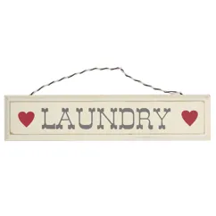 rustic wooden sign - "laundry"