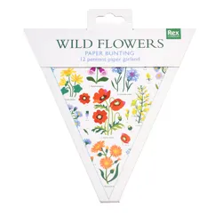 paper bunting - wild flowers