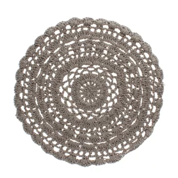crochet placemat - grey crochet placemat - grey
