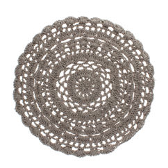 set de table au crochet - gris