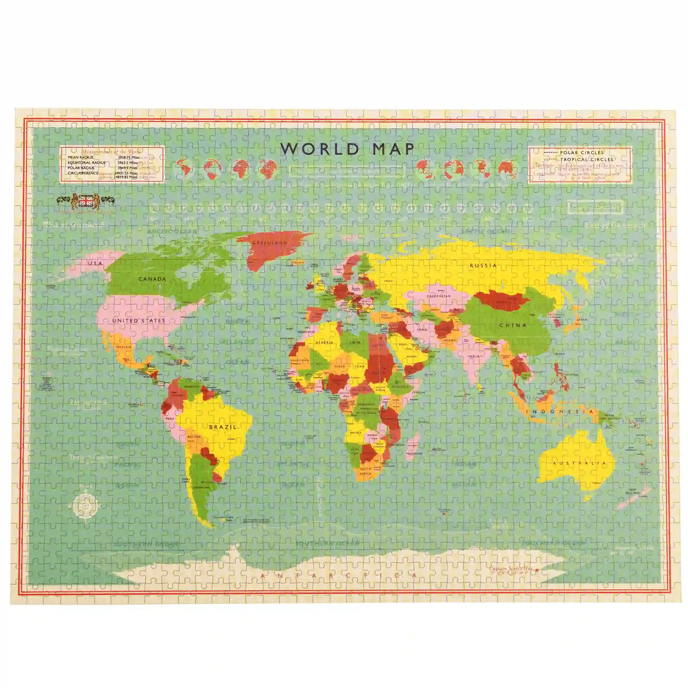 rompecabezas 1000 piezas world map