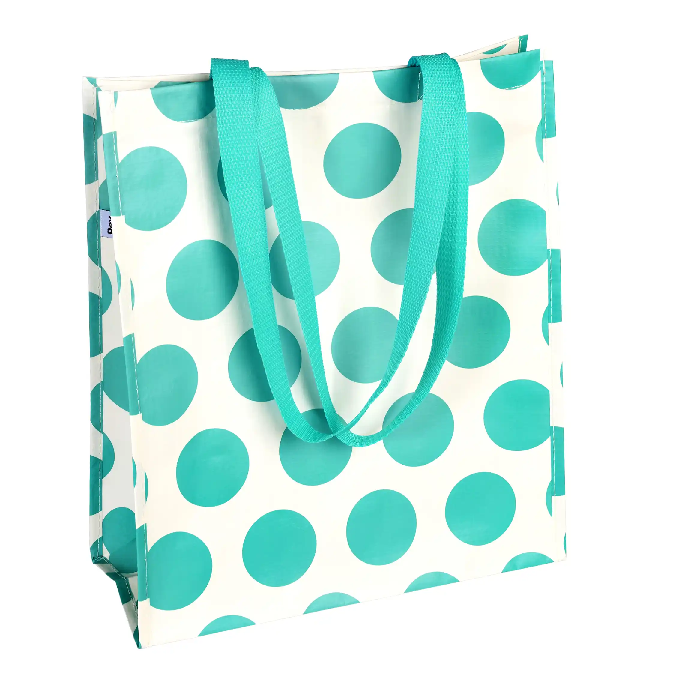 shopping bag - turquoise on white spotlight