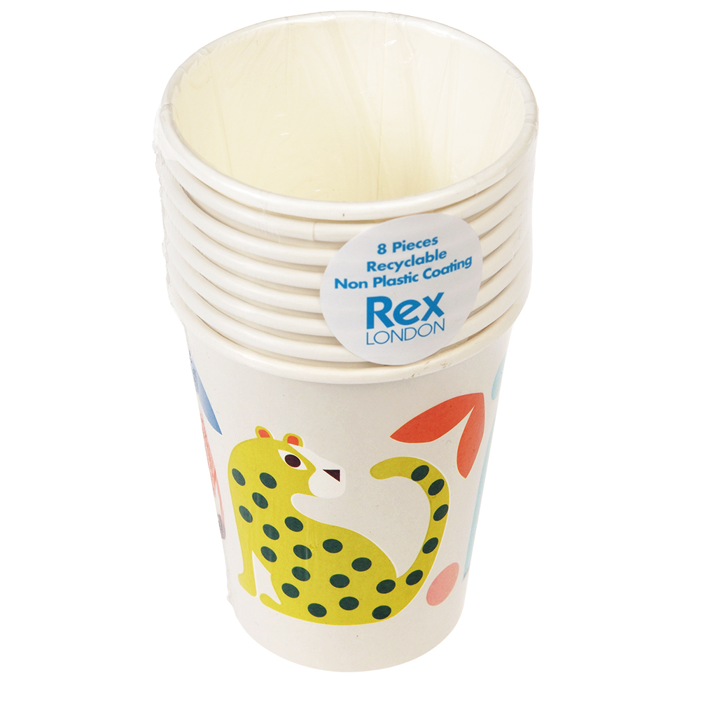 paper cups (pack of 8) - wild wonders