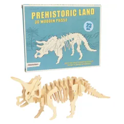 3d-dinosaurier-puzzle aus holz triceratops