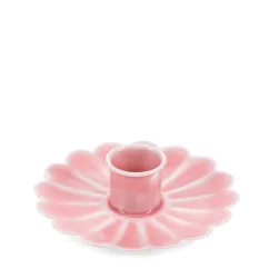 enamel flat flower candle holder - pink enamel flat flower candle holder - pink