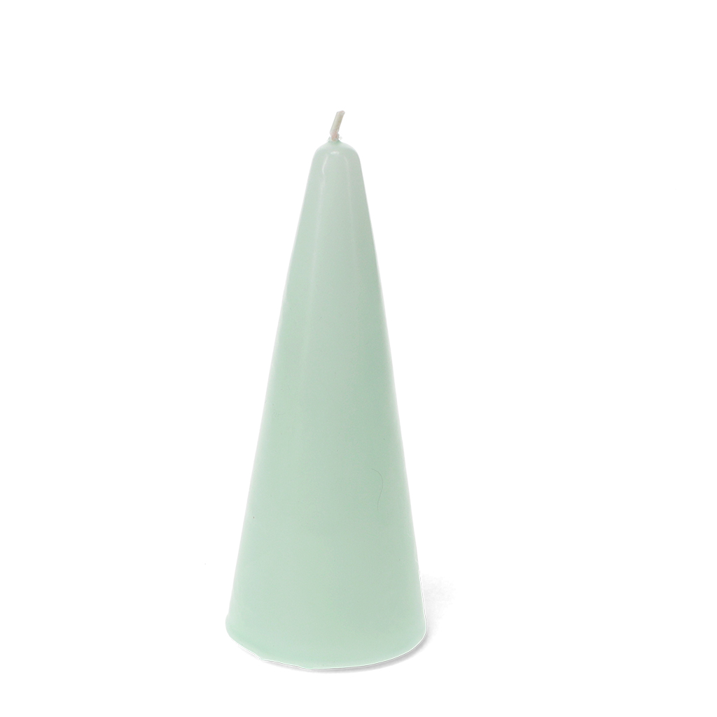 small cone candle - mint green