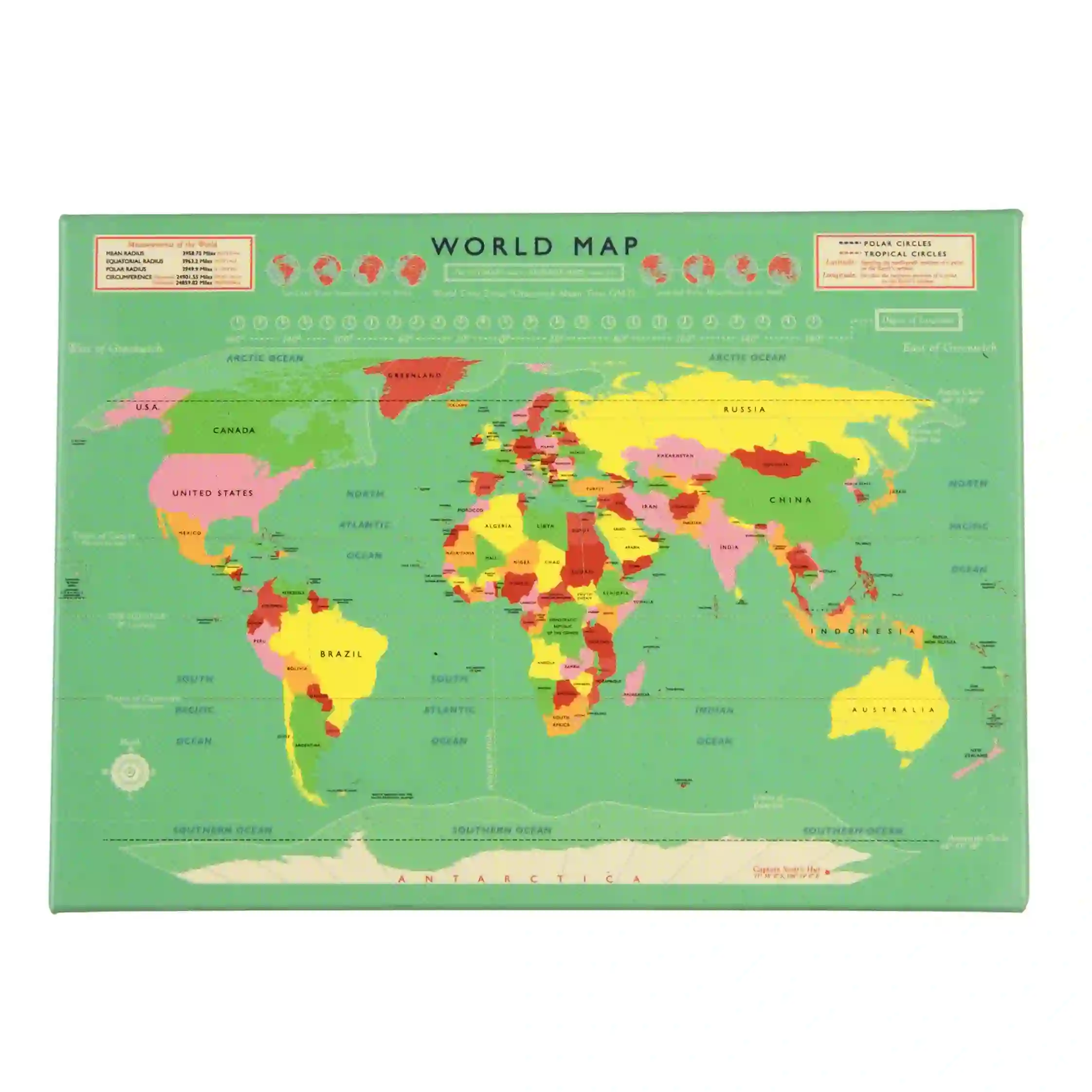 imán nevera world map