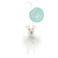 felt mouse hanging decoration - white fluffy dress