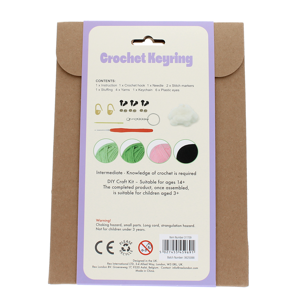 crochet keyring kit - peas in a pod