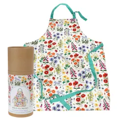 recycled cotton apron - wild flowers