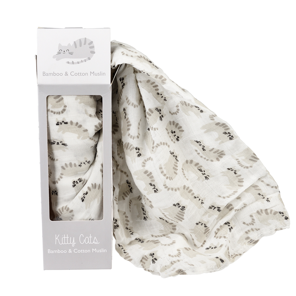 swaddling blanket - kitty cats