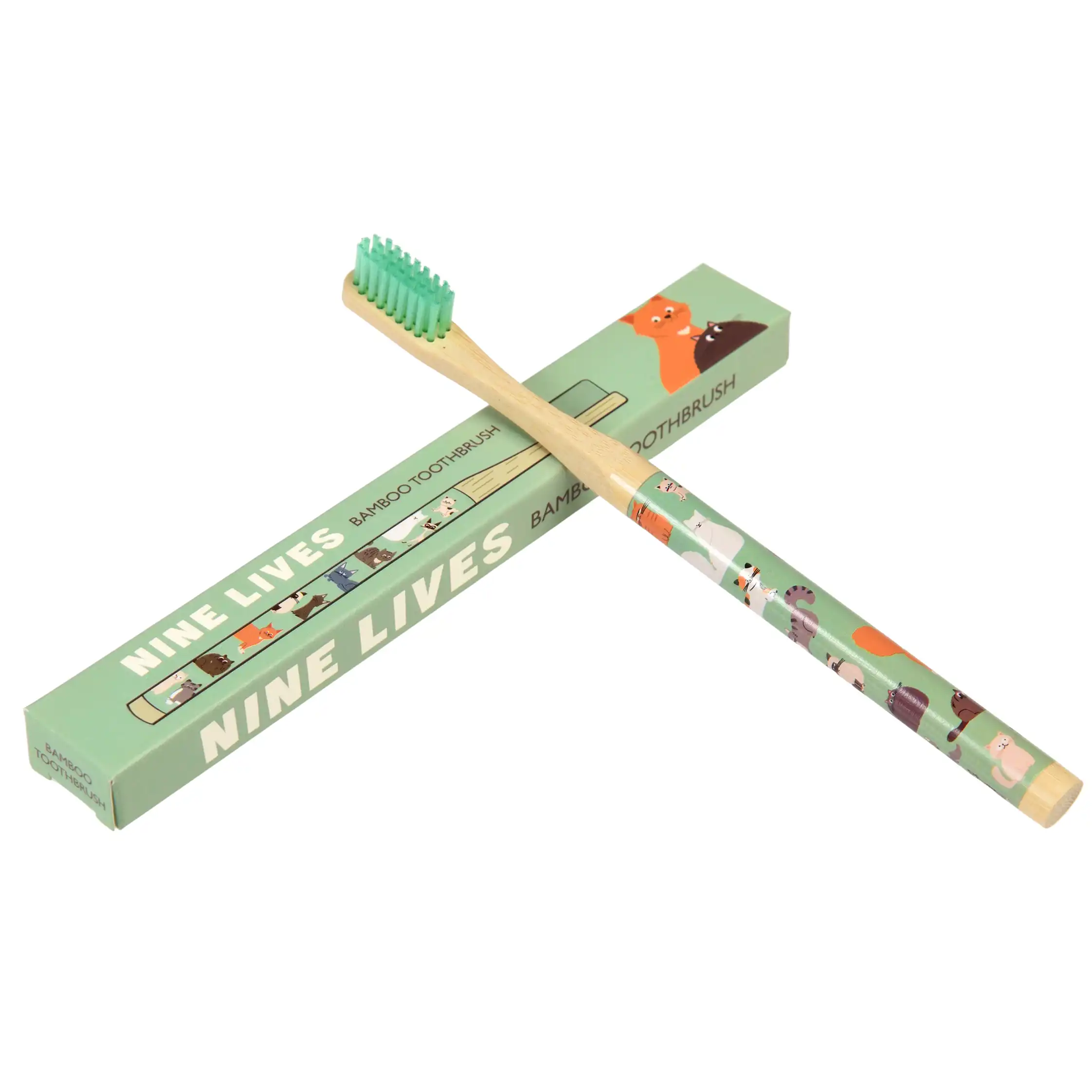 bamboo toothbrush - nine lives