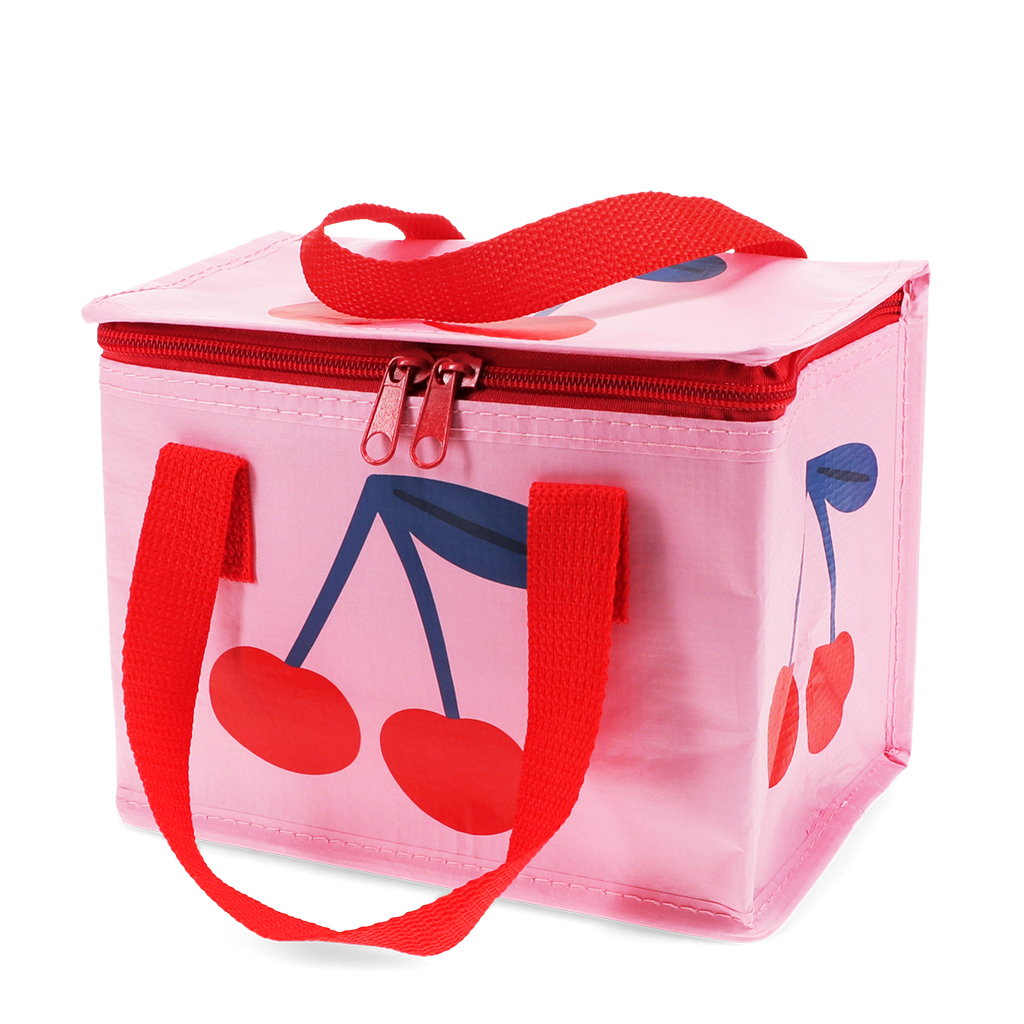 insulated lunch bag - cherry