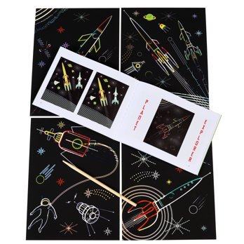 scratch art - space age