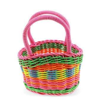 woven plastic basket - mini easter