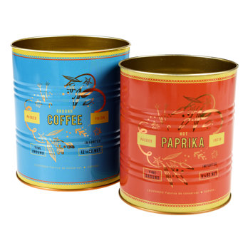 medium storage tins (set of 2) - leopard