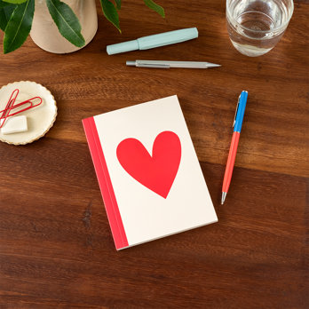 a6 notebook - heart