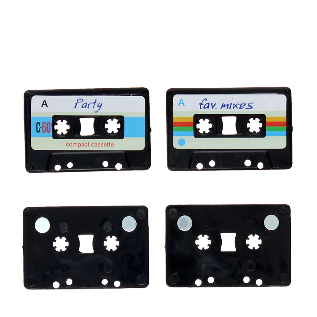 mini aimants pour supports musicaux (lot de 4) - cassette