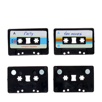 mini aimants pour supports musicaux (lot de 4) - cassette