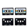 mini aimants pour supports musicaux (lot de 4) - cassette