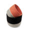 round jute storage baskets (set of 2) - black & orange