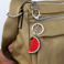 beaded keyring bag charm - watermelon