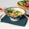 japanese porcelain noodle bowl 19cm - flower