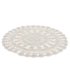 crochet placemat - ivory