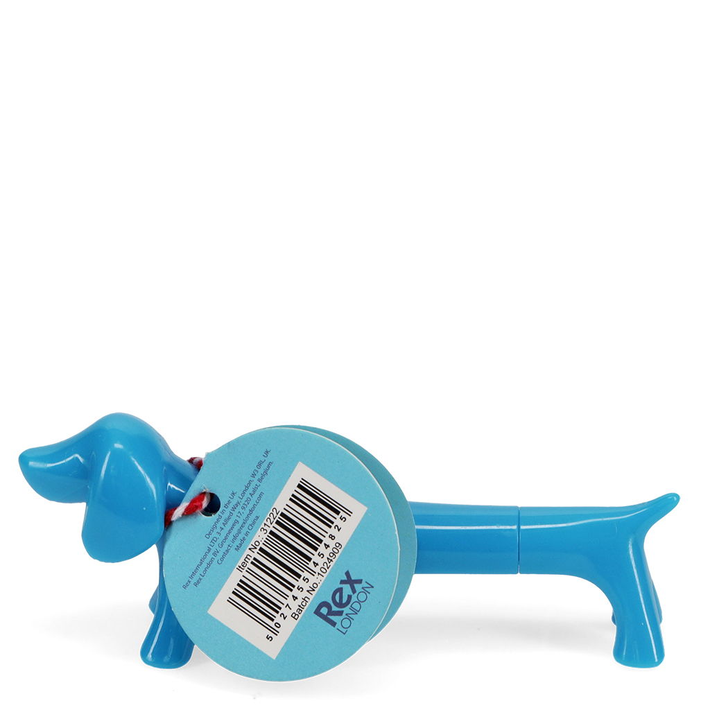 sausage dog shaped pen - blue