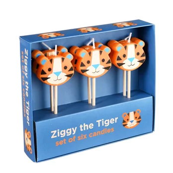party cake candles (set of 6 ) - ziggy the tiger party cake candles (set of 6 ) - ziggy the tiger